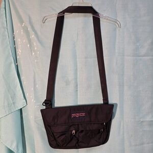 JanSport Larimer Crossbody Messenger Bag – Black, 15" Width, All Zippers WorkEUC